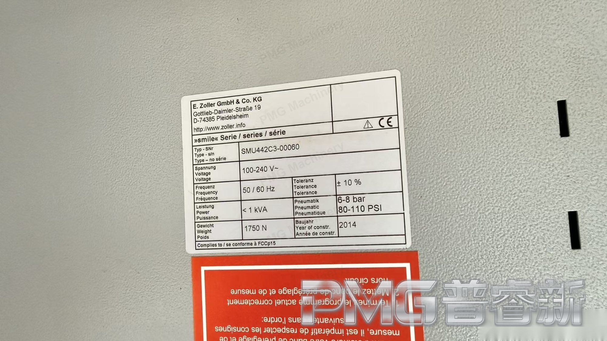 2014 ZOLLER smile 400（CPMT-ZOL-037） machine photo 2