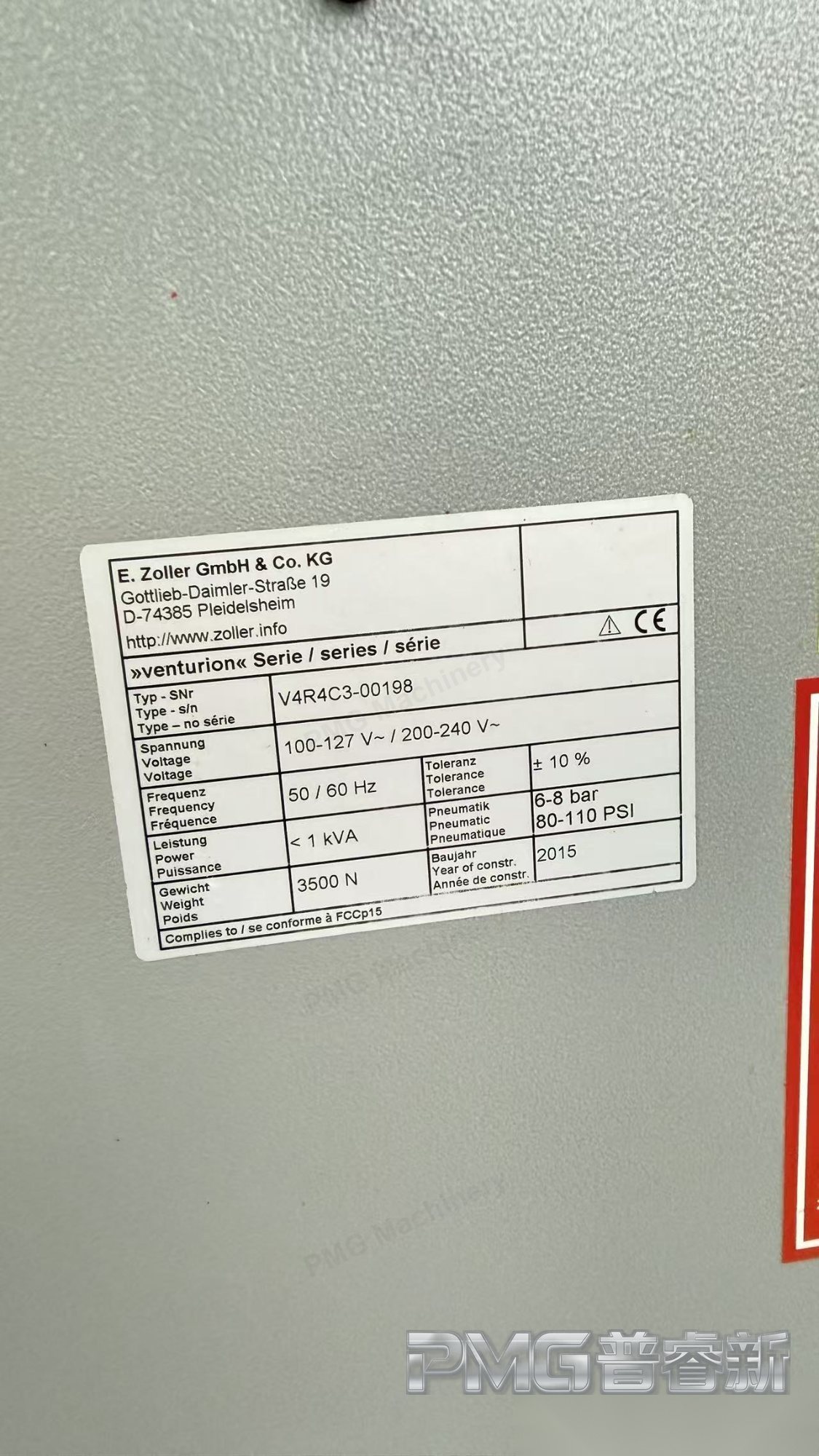 2015 ZOLLER Venturion 450 machine photo 5